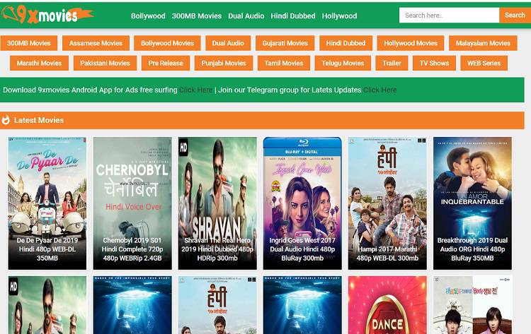 9xmovies 2022 Download Latest Bollywood, Hollywood Movies For Free