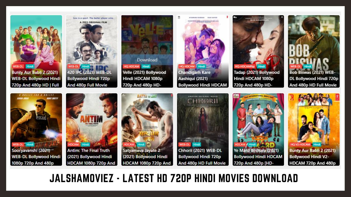 JalshaMoviez 2022 Download Latest 300MB Bollywood, Hollywood Movies For Free