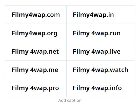 Filmy4wap Block Domain List 2023